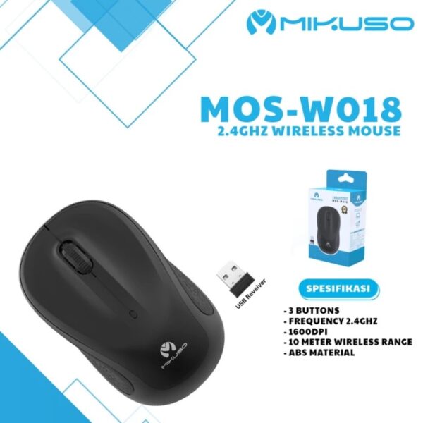 MIKUSO MOS-W018 USB WIRELESS OPTICAL MOUSE - Image 2